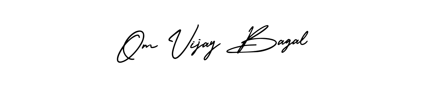 Om Vijay Bagal stylish signature style. Best Handwritten Sign (AmerikaSignatureDemo-Regular) for my name. Handwritten Signature Collection Ideas for my name Om Vijay Bagal. Om Vijay Bagal signature style 3 images and pictures png