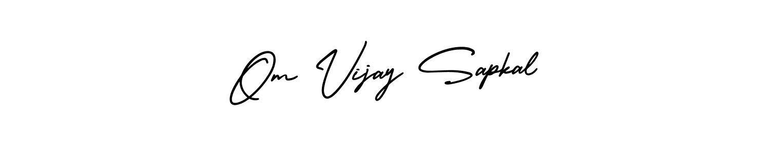 You can use this online signature creator to create a handwritten signature for the name Om Vijay Sapkal. This is the best online autograph maker. Om Vijay Sapkal signature style 3 images and pictures png
