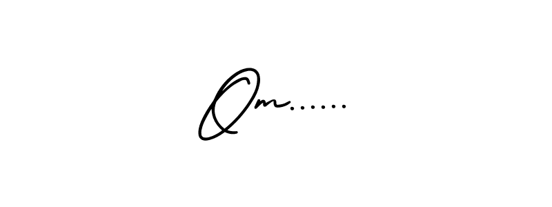 You should practise on your own different ways (AmerikaSignatureDemo-Regular) to write your name (Om......) in signature. don't let someone else do it for you. Om...... signature style 3 images and pictures png