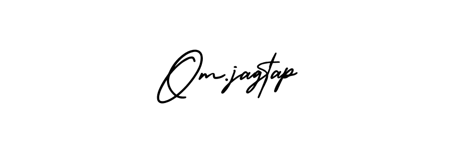 Similarly AmerikaSignatureDemo-Regular is the best handwritten signature design. Signature creator online .You can use it as an online autograph creator for name Om.jagtap. Om.jagtap signature style 3 images and pictures png