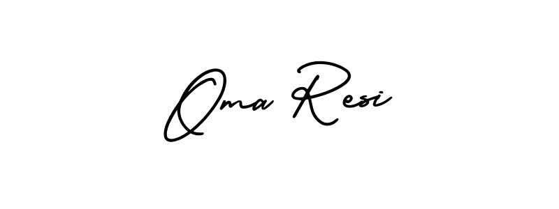 It looks lik you need a new signature style for name Oma Resi. Design unique handwritten (AmerikaSignatureDemo-Regular) signature with our free signature maker in just a few clicks. Oma Resi signature style 3 images and pictures png