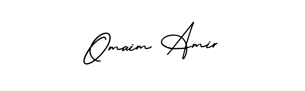 Similarly AmerikaSignatureDemo-Regular is the best handwritten signature design. Signature creator online .You can use it as an online autograph creator for name Omaim Amir. Omaim Amir signature style 3 images and pictures png