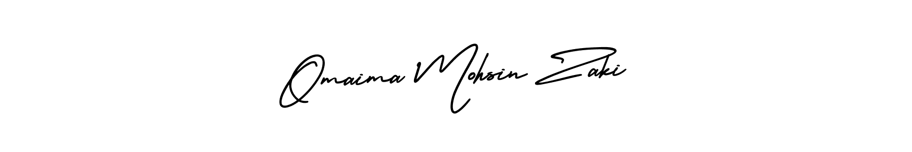 if you are searching for the best signature style for your name Omaima Mohsin Zaki. so please give up your signature search. here we have designed multiple signature styles  using AmerikaSignatureDemo-Regular. Omaima Mohsin Zaki signature style 3 images and pictures png