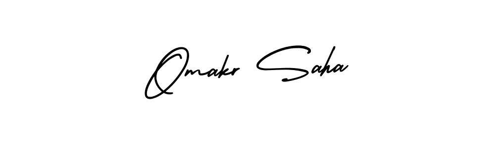 Make a beautiful signature design for name Omakr Saha. With this signature (AmerikaSignatureDemo-Regular) style, you can create a handwritten signature for free. Omakr Saha signature style 3 images and pictures png