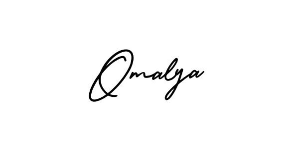 Omalya stylish signature style. Best Handwritten Sign (AmerikaSignatureDemo-Regular) for my name. Handwritten Signature Collection Ideas for my name Omalya. Omalya signature style 3 images and pictures png