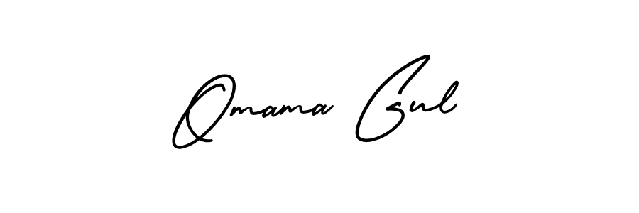 Also You can easily find your signature by using the search form. We will create Omama Gul name handwritten signature images for you free of cost using AmerikaSignatureDemo-Regular sign style. Omama Gul signature style 3 images and pictures png