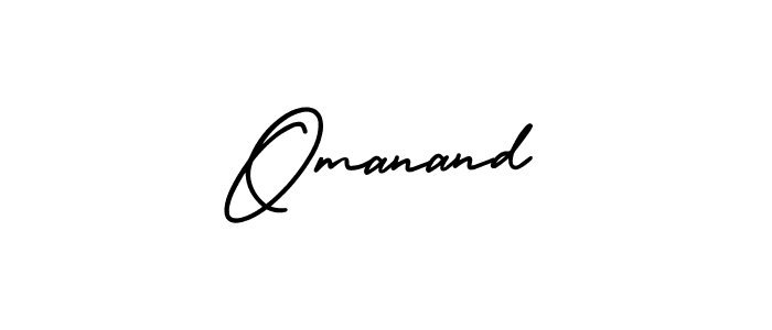 The best way (AmerikaSignatureDemo-Regular) to make a short signature is to pick only two or three words in your name. The name Omanand include a total of six letters. For converting this name. Omanand signature style 3 images and pictures png