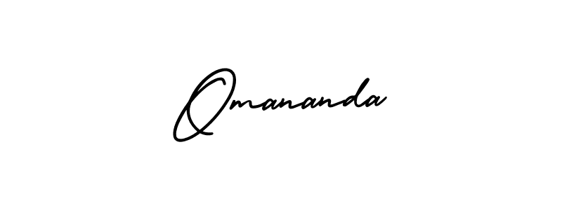 Similarly AmerikaSignatureDemo-Regular is the best handwritten signature design. Signature creator online .You can use it as an online autograph creator for name Omananda. Omananda signature style 3 images and pictures png