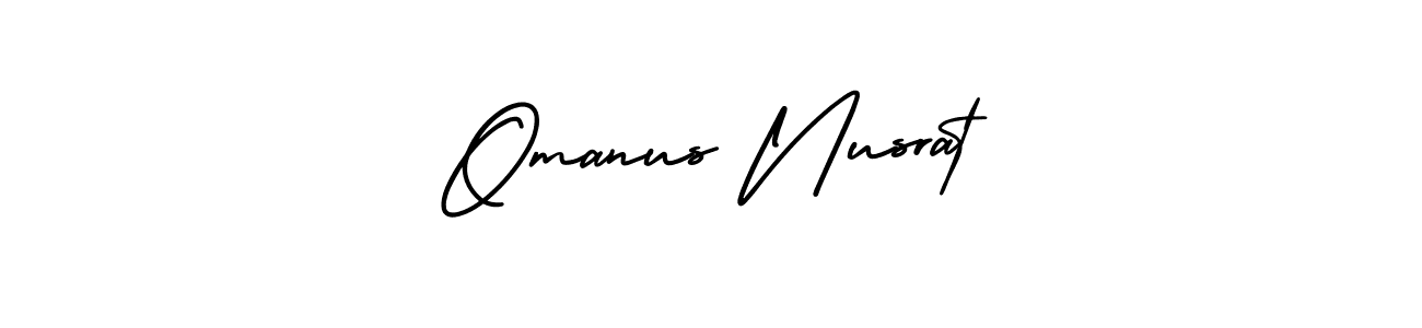 Create a beautiful signature design for name Omanus Nusrat. With this signature (AmerikaSignatureDemo-Regular) fonts, you can make a handwritten signature for free. Omanus Nusrat signature style 3 images and pictures png