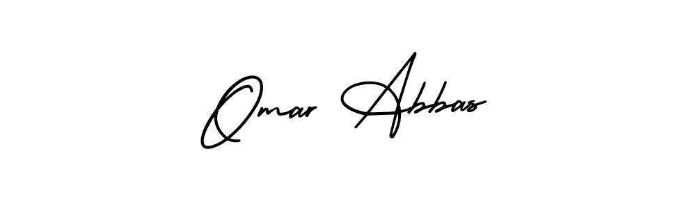 How to make Omar Abbas name signature. Use AmerikaSignatureDemo-Regular style for creating short signs online. This is the latest handwritten sign. Omar Abbas signature style 3 images and pictures png