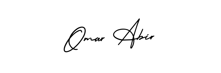 How to make Omar Abir name signature. Use AmerikaSignatureDemo-Regular style for creating short signs online. This is the latest handwritten sign. Omar Abir signature style 3 images and pictures png