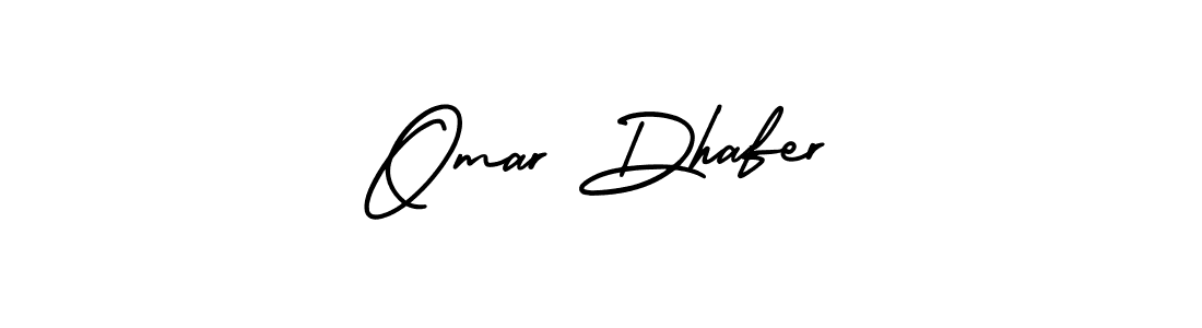 This is the best signature style for the Omar Dhafer name. Also you like these signature font (AmerikaSignatureDemo-Regular). Mix name signature. Omar Dhafer signature style 3 images and pictures png