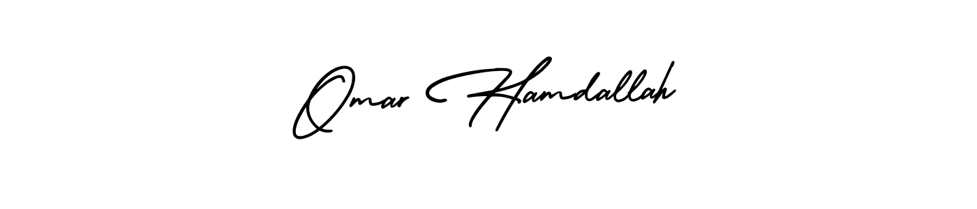 Use a signature maker to create a handwritten signature online. With this signature software, you can design (AmerikaSignatureDemo-Regular) your own signature for name Omar Hamdallah. Omar Hamdallah signature style 3 images and pictures png