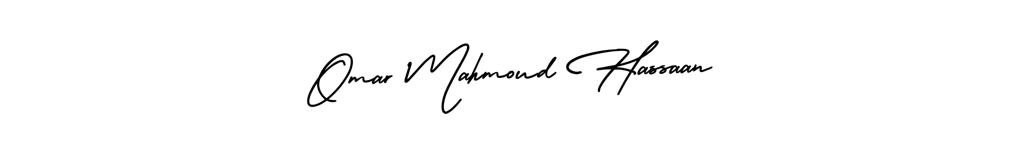 This is the best signature style for the Omar Mahmoud Hassaan name. Also you like these signature font (AmerikaSignatureDemo-Regular). Mix name signature. Omar Mahmoud Hassaan signature style 3 images and pictures png