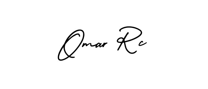 You should practise on your own different ways (AmerikaSignatureDemo-Regular) to write your name (Omar Rc) in signature. don't let someone else do it for you. Omar Rc signature style 3 images and pictures png