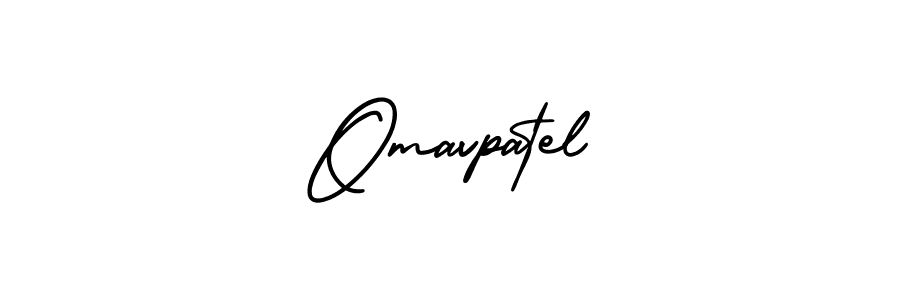 How to make Omavpatel name signature. Use AmerikaSignatureDemo-Regular style for creating short signs online. This is the latest handwritten sign. Omavpatel signature style 3 images and pictures png