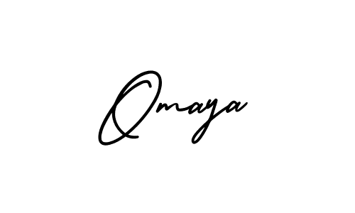 Design your own signature with our free online signature maker. With this signature software, you can create a handwritten (AmerikaSignatureDemo-Regular) signature for name Omaya. Omaya signature style 3 images and pictures png