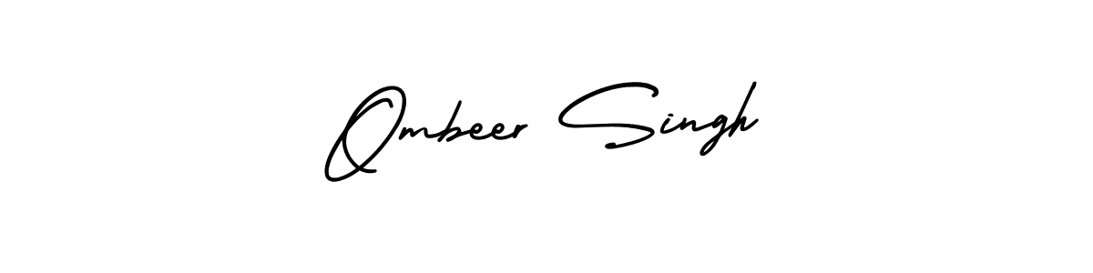 How to make Ombeer Singh signature? AmerikaSignatureDemo-Regular is a professional autograph style. Create handwritten signature for Ombeer Singh name. Ombeer Singh signature style 3 images and pictures png