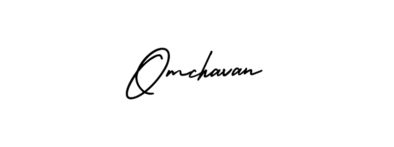Omchavan stylish signature style. Best Handwritten Sign (AmerikaSignatureDemo-Regular) for my name. Handwritten Signature Collection Ideas for my name Omchavan. Omchavan signature style 3 images and pictures png