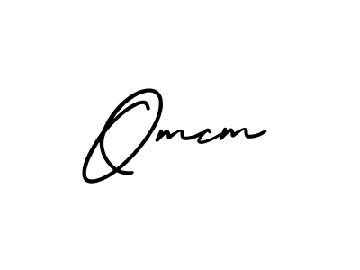 Use a signature maker to create a handwritten signature online. With this signature software, you can design (AmerikaSignatureDemo-Regular) your own signature for name Omcm. Omcm signature style 3 images and pictures png