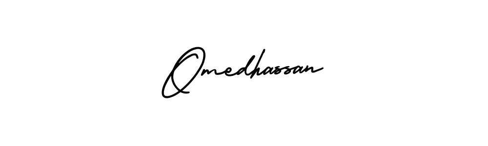 Make a beautiful signature design for name Omedhassan. Use this online signature maker to create a handwritten signature for free. Omedhassan signature style 3 images and pictures png