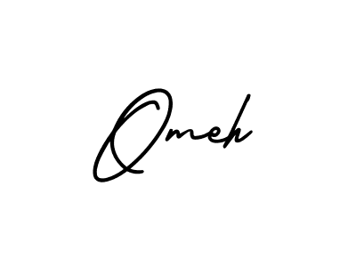 Also we have Omeh name is the best signature style. Create professional handwritten signature collection using AmerikaSignatureDemo-Regular autograph style. Omeh signature style 3 images and pictures png