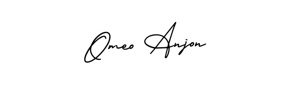 Once you've used our free online signature maker to create your best signature AmerikaSignatureDemo-Regular style, it's time to enjoy all of the benefits that Omeo Anjon name signing documents. Omeo Anjon signature style 3 images and pictures png