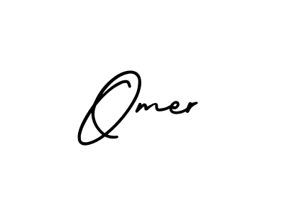 Omer stylish signature style. Best Handwritten Sign (AmerikaSignatureDemo-Regular) for my name. Handwritten Signature Collection Ideas for my name Omer. Omer signature style 3 images and pictures png