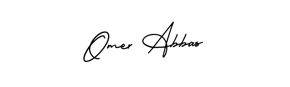 Omer Abbas stylish signature style. Best Handwritten Sign (AmerikaSignatureDemo-Regular) for my name. Handwritten Signature Collection Ideas for my name Omer Abbas. Omer Abbas signature style 3 images and pictures png
