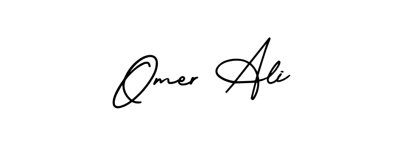 Make a beautiful signature design for name Omer Ali. With this signature (AmerikaSignatureDemo-Regular) style, you can create a handwritten signature for free. Omer Ali signature style 3 images and pictures png