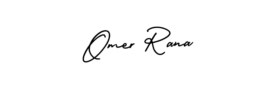 Use a signature maker to create a handwritten signature online. With this signature software, you can design (AmerikaSignatureDemo-Regular) your own signature for name Omer Rana. Omer Rana signature style 3 images and pictures png