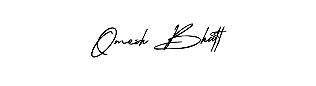 How to make Omesh Bhatt signature? AmerikaSignatureDemo-Regular is a professional autograph style. Create handwritten signature for Omesh Bhatt name. Omesh Bhatt signature style 3 images and pictures png