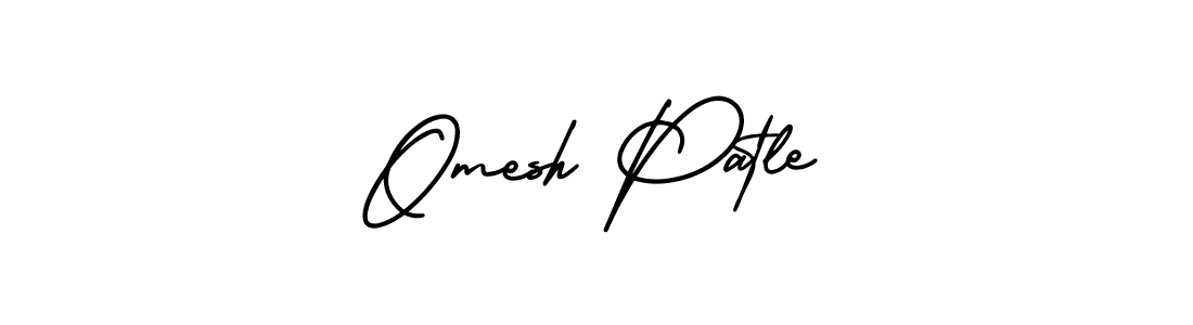 Omesh Patle stylish signature style. Best Handwritten Sign (AmerikaSignatureDemo-Regular) for my name. Handwritten Signature Collection Ideas for my name Omesh Patle. Omesh Patle signature style 3 images and pictures png