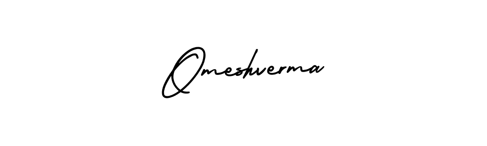 Make a beautiful signature design for name Omeshverma. With this signature (AmerikaSignatureDemo-Regular) style, you can create a handwritten signature for free. Omeshverma signature style 3 images and pictures png