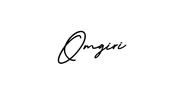 How to make Omgiri signature? AmerikaSignatureDemo-Regular is a professional autograph style. Create handwritten signature for Omgiri name. Omgiri signature style 3 images and pictures png