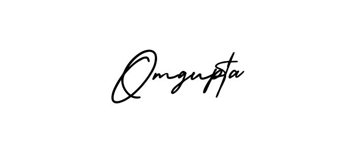 The best way (AmerikaSignatureDemo-Regular) to make a short signature is to pick only two or three words in your name. The name Omgupta include a total of six letters. For converting this name. Omgupta signature style 3 images and pictures png