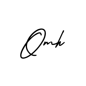 Create a beautiful signature design for name Omh. With this signature (AmerikaSignatureDemo-Regular) fonts, you can make a handwritten signature for free. Omh signature style 3 images and pictures png