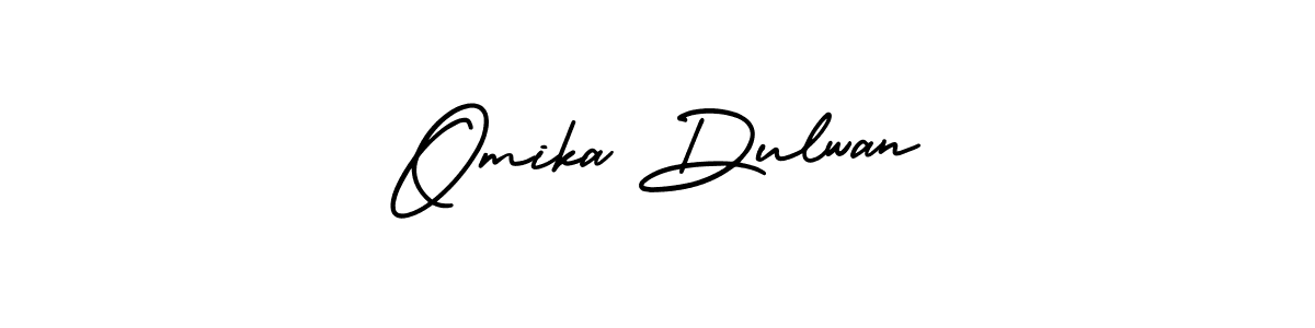 Make a short Omika Dulwan signature style. Manage your documents anywhere anytime using AmerikaSignatureDemo-Regular. Create and add eSignatures, submit forms, share and send files easily. Omika Dulwan signature style 3 images and pictures png