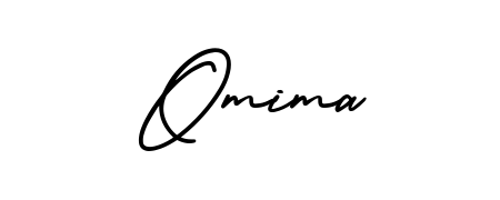 The AmerikaSignatureDemo-Regular handwriting style adds charm and authenticity to name Omima. A wonderful choice for personal thank-you notes. Omima signature style 3 images and pictures png