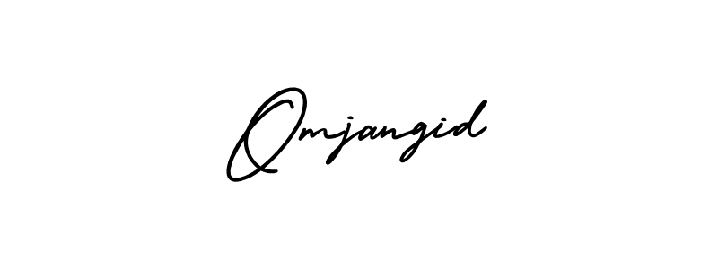 Omjangid stylish signature style. Best Handwritten Sign (AmerikaSignatureDemo-Regular) for my name. Handwritten Signature Collection Ideas for my name Omjangid. Omjangid signature style 3 images and pictures png