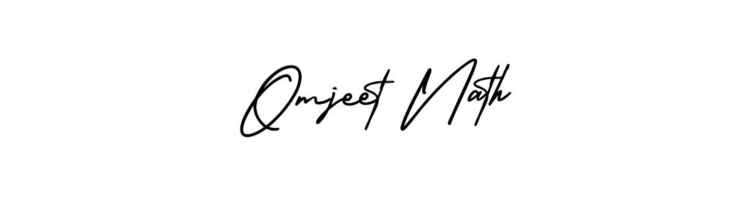 Design your own signature with our free online signature maker. With this signature software, you can create a handwritten (AmerikaSignatureDemo-Regular) signature for name Omjeet Nath. Omjeet Nath signature style 3 images and pictures png