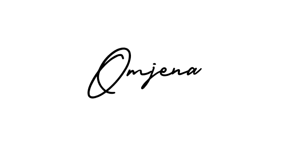Make a beautiful signature design for name Omjena. With this signature (AmerikaSignatureDemo-Regular) style, you can create a handwritten signature for free. Omjena signature style 3 images and pictures png