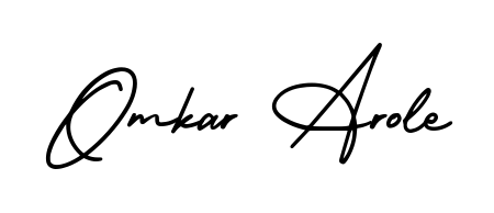 Quickly download Omkar Arole name signature in high-resolution PNG using AmerikaSignatureDemo-Regular style. Ready to insert into PDFs and online applications. Omkar Arole signature style 3 images and pictures png