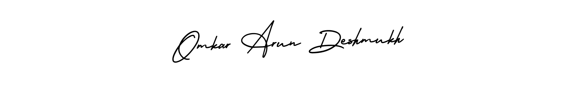 How to Draw Omkar Arun Deshmukh signature style? AmerikaSignatureDemo-Regular is a latest design signature styles for name Omkar Arun Deshmukh. Omkar Arun Deshmukh signature style 3 images and pictures png