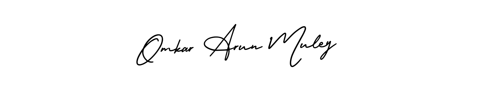 How to make Omkar Arun Muley name signature. Use AmerikaSignatureDemo-Regular style for creating short signs online. This is the latest handwritten sign. Omkar Arun Muley signature style 3 images and pictures png