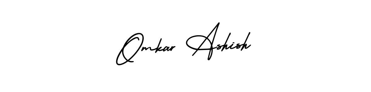 Make a beautiful signature design for name Omkar Ashish. With this signature (AmerikaSignatureDemo-Regular) style, you can create a handwritten signature for free. Omkar Ashish signature style 3 images and pictures png