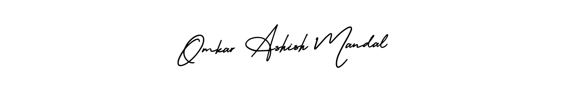 Omkar Ashish Mandal stylish signature style. Best Handwritten Sign (AmerikaSignatureDemo-Regular) for my name. Handwritten Signature Collection Ideas for my name Omkar Ashish Mandal. Omkar Ashish Mandal signature style 3 images and pictures png