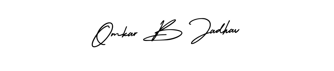Also You can easily find your signature by using the search form. We will create Omkar B Jadhav name handwritten signature images for you free of cost using AmerikaSignatureDemo-Regular sign style. Omkar B Jadhav signature style 3 images and pictures png