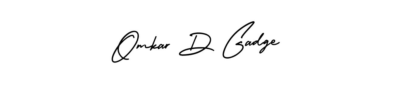 Make a short Omkar D Gadge signature style. Manage your documents anywhere anytime using AmerikaSignatureDemo-Regular. Create and add eSignatures, submit forms, share and send files easily. Omkar D Gadge signature style 3 images and pictures png