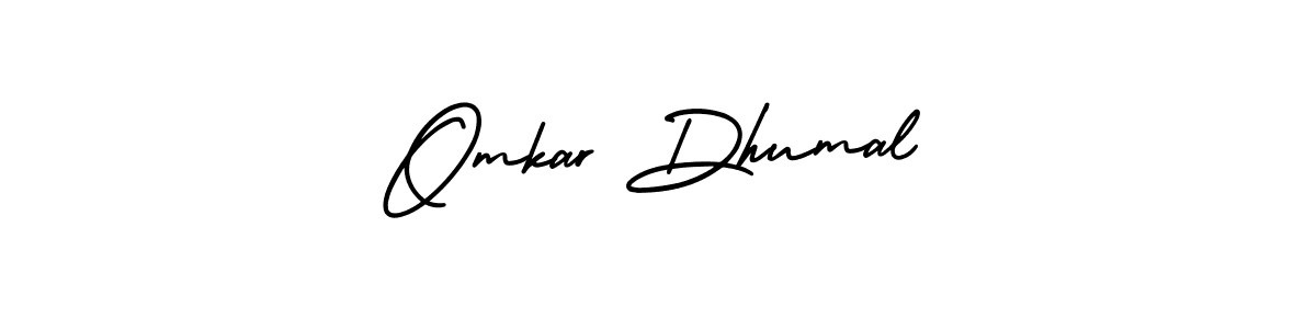 You should practise on your own different ways (AmerikaSignatureDemo-Regular) to write your name (Omkar Dhumal) in signature. don't let someone else do it for you. Omkar Dhumal signature style 3 images and pictures png